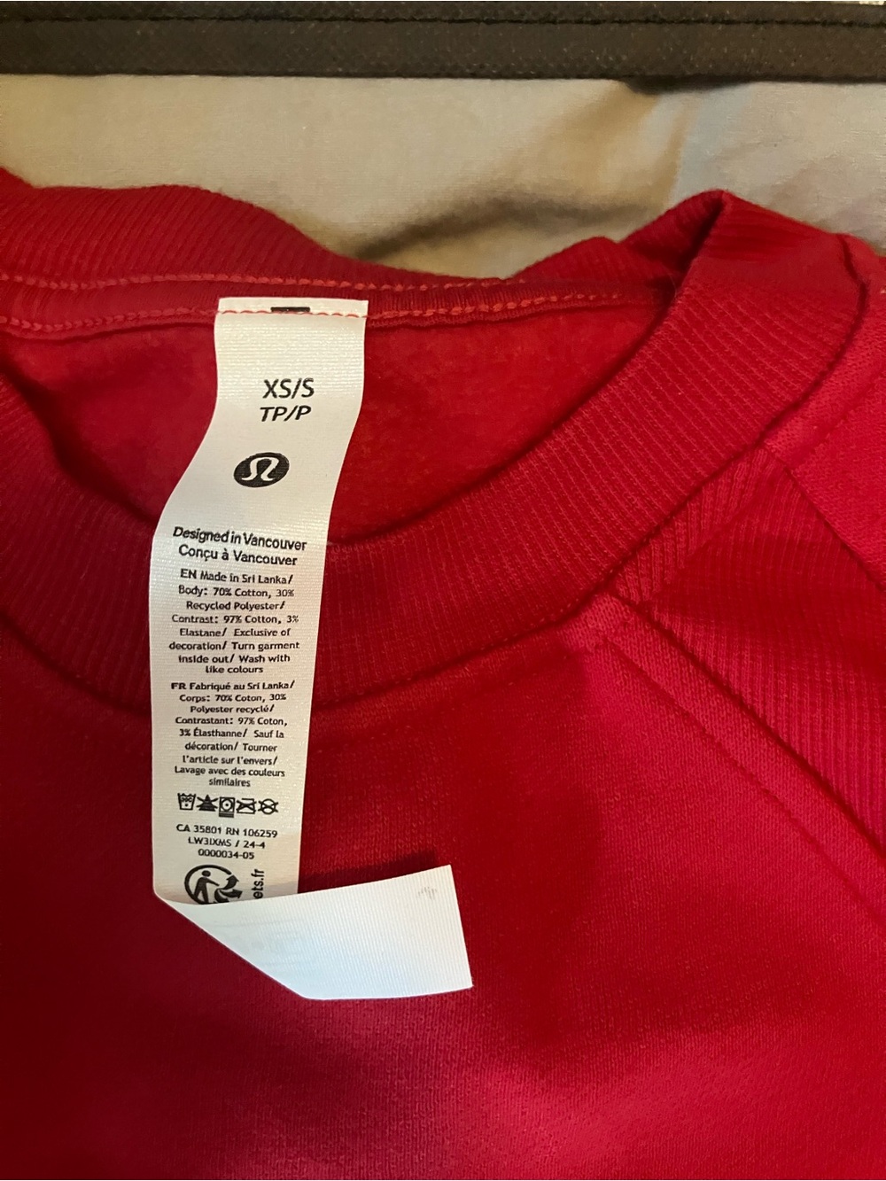 NWT Lululemon Scuba Oversized Pullover *New Year, XS/S, Dark Red/Gold - Picture 4 of 4